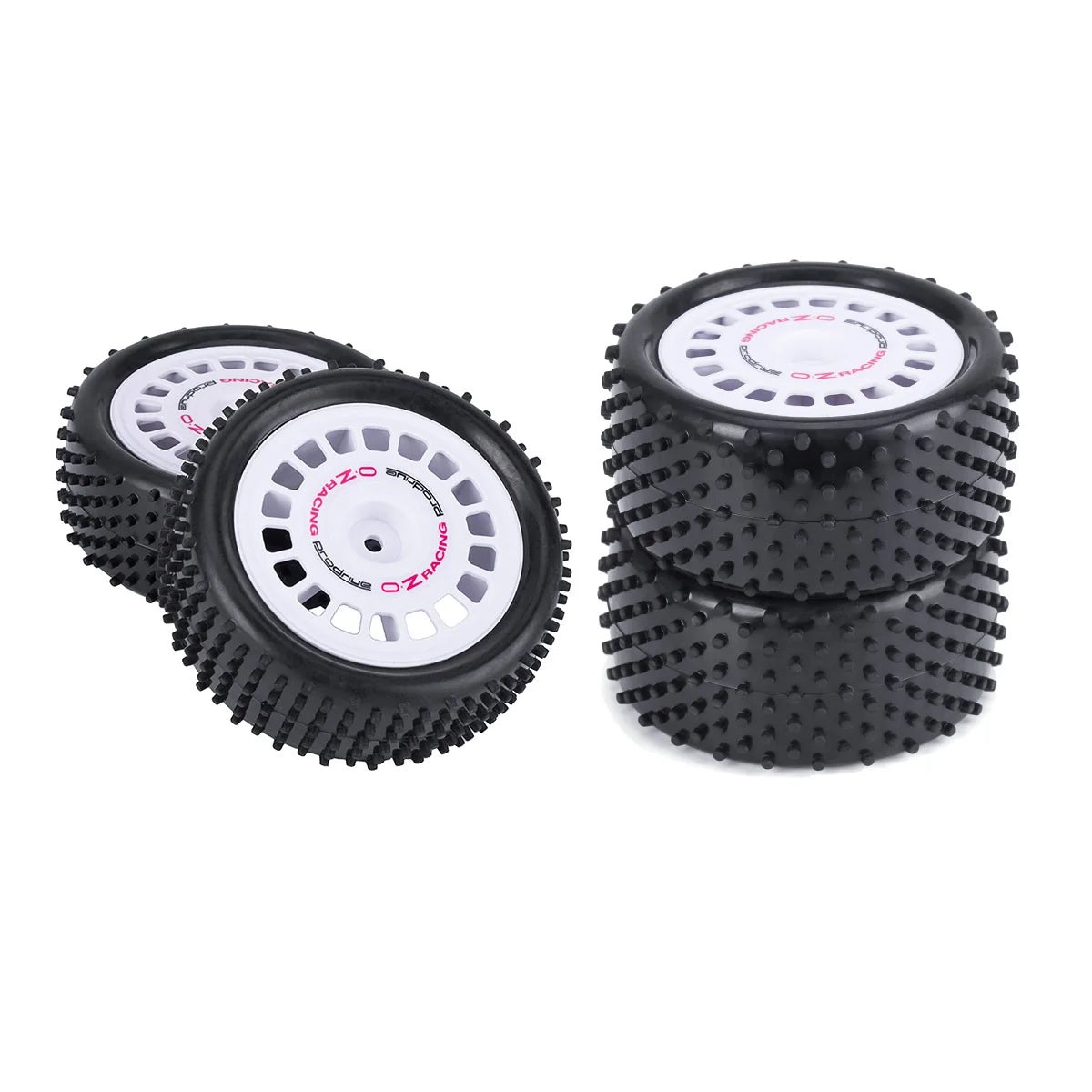 4Pcs 88mm Pre-Glued Road Wheels Tyres 1/10 RC Buggy TT-02B DT-02 Rally