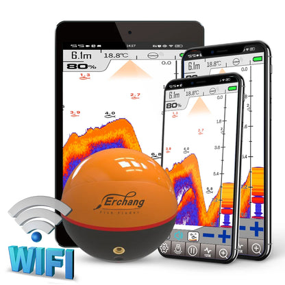 Wireless Fish Finder 100M Wifi Echo Sounder for Lake Sea Fishing