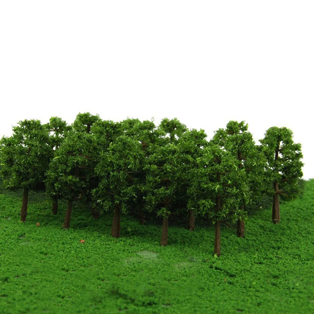 10Pcs Trees Train HO Scale Model Scenery Layout for Railroad Diorama