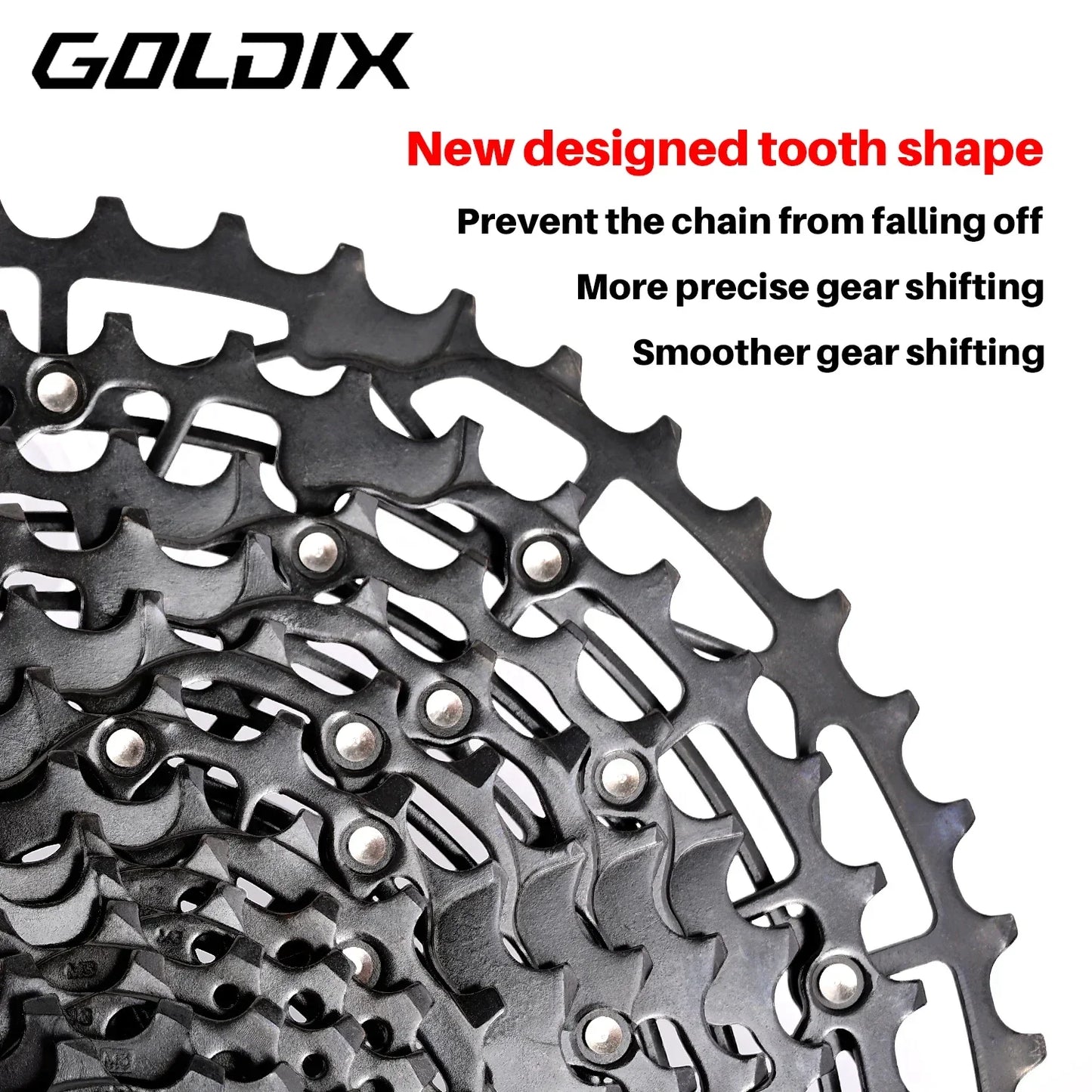 GOLDIX Mountain Bike Cassette 9 10 11 12 13 Speed HG Carbon Steel - EXPROTAS