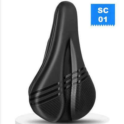 Gel Padded Bicycle Seat Cover PU Surface Comfort Saddle Cushion for Men Women