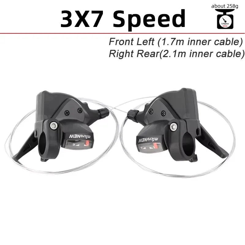 MicroNEW MTB Shifter Lever 3x7 3x8 3x9 3x10 3x11 Speed Front Rear Trigger Shift