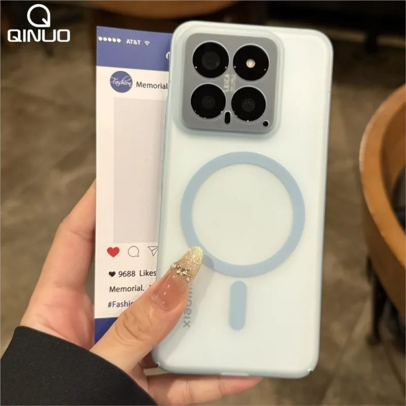 Matte Candy MagSafe Case for Xiaomi 10S-15 Ultra Pro Transparent Magnetic Cover