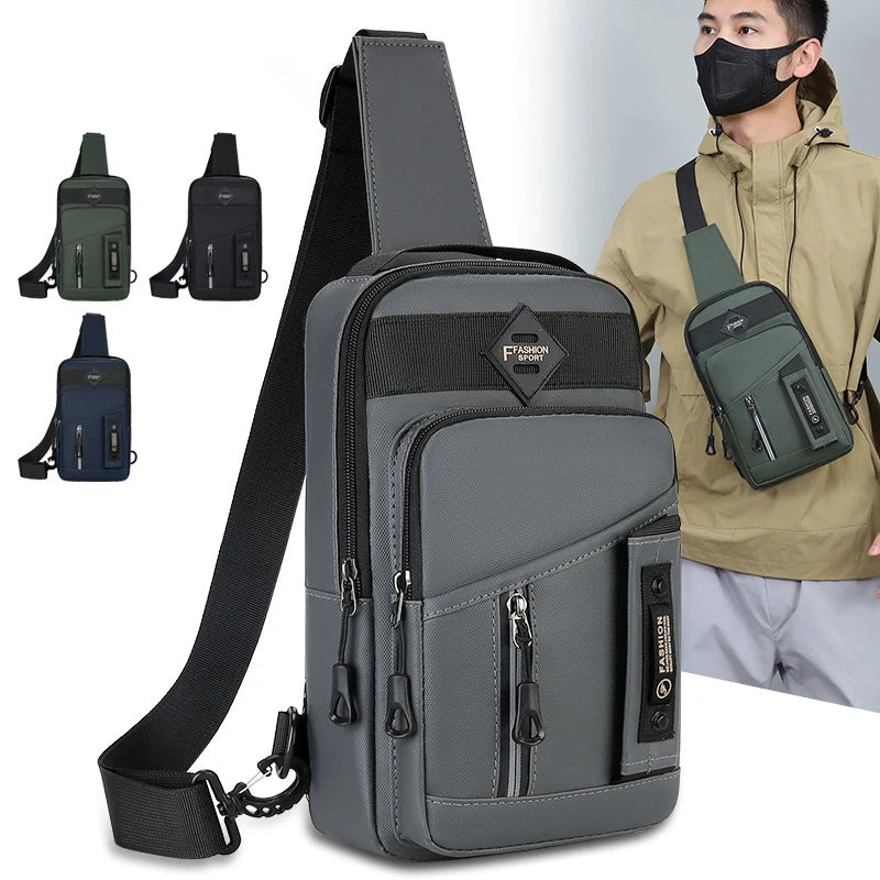 Outdoor Chest Bag Sling Backpack Travel Men Crossbody Shoulder Pack