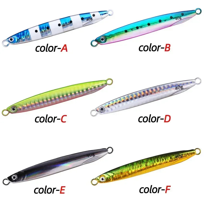 Artificial Bait Fishing 5pcs Metal Casting Sink 7G 10G 21G 30G 40G