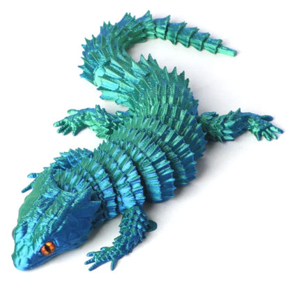Creative Desk Plants 3D Printed Lizard Statue Ornament for Rockery Fish Tank