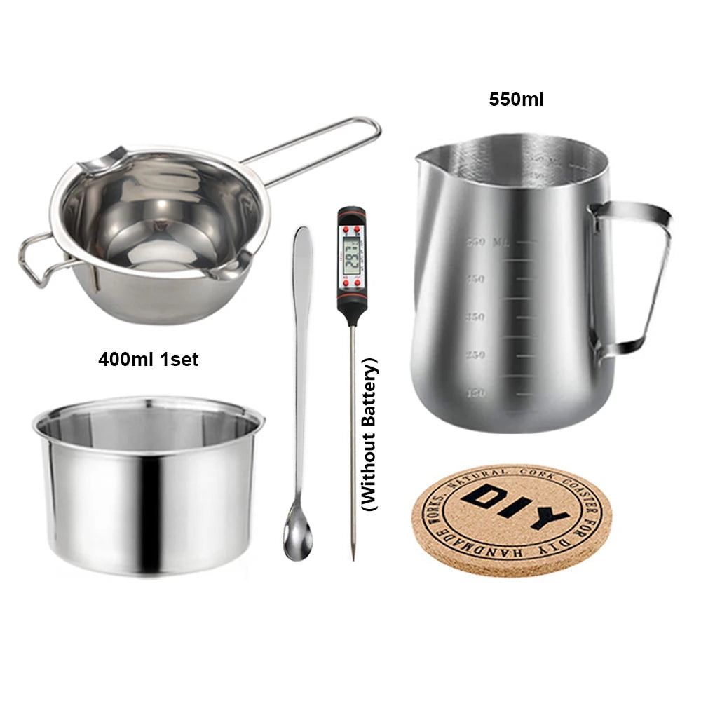 Stainless Steel Wax Melting Pot DIY Candle Making Supplies for Beginners