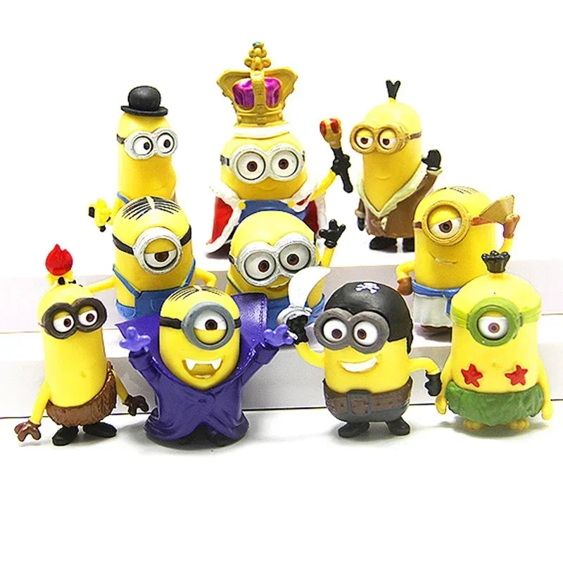 Kawai Mini Figurines 10Pcs Set Action Figures for Xmas Gifts