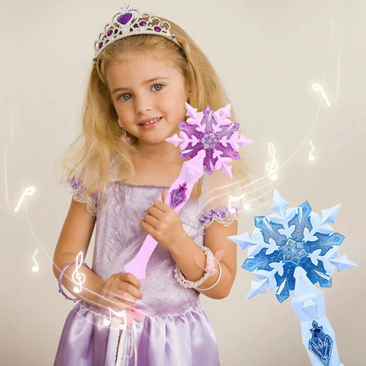 1pcs Magic Wand Toy for Kids Electric Luminous Princess Cane Xmas