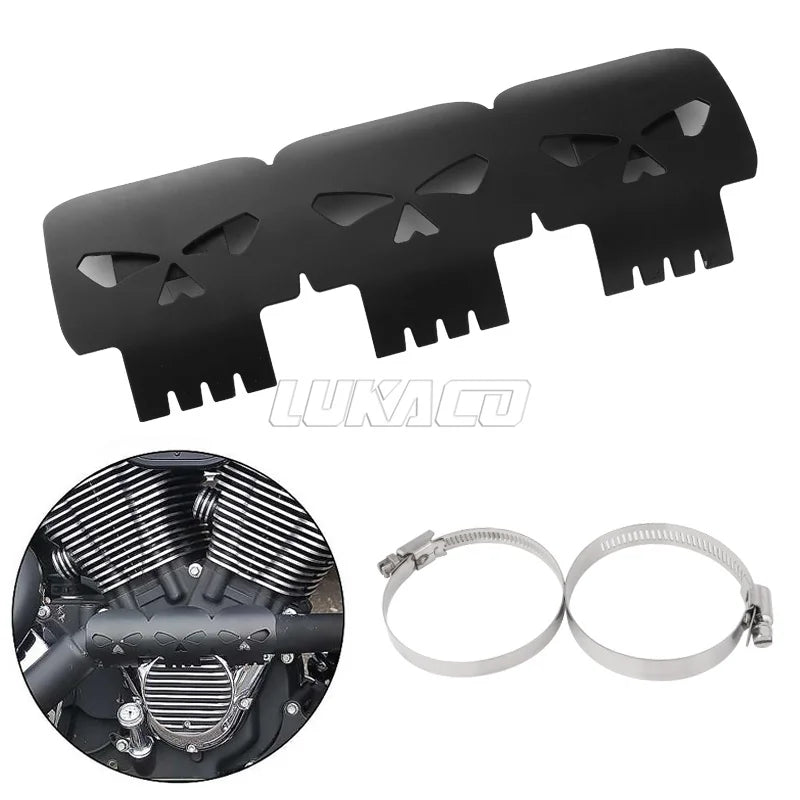 Universal Motorcycle Exhaust Pipe Heat Shield Cover Muffler Protector Guard Moto Accessories Fit For Harley Honda Yamaha Custom-EXPROTAS