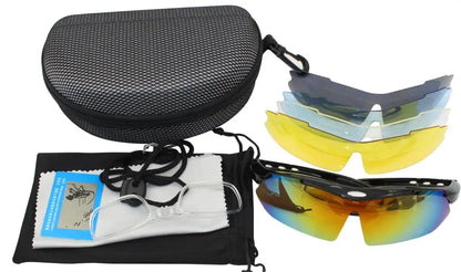 Polarised Cycling Sunglasses 5 Lens Sports Glasses MTB Road Bike Eyewear