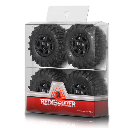 4Pcs Crawler Wheel Tires Beadlock for RC 1/18 TRX4M SCX24 FCX24 AX24