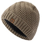 Unisex Peak Label Winter Hat Fur-Lined Knitted Beanie Warm Outdoor Sports Cap - EXPROTAS