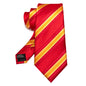 Mens Striped Neck Tie Red Formal Ties for Wedding Party Occasions
