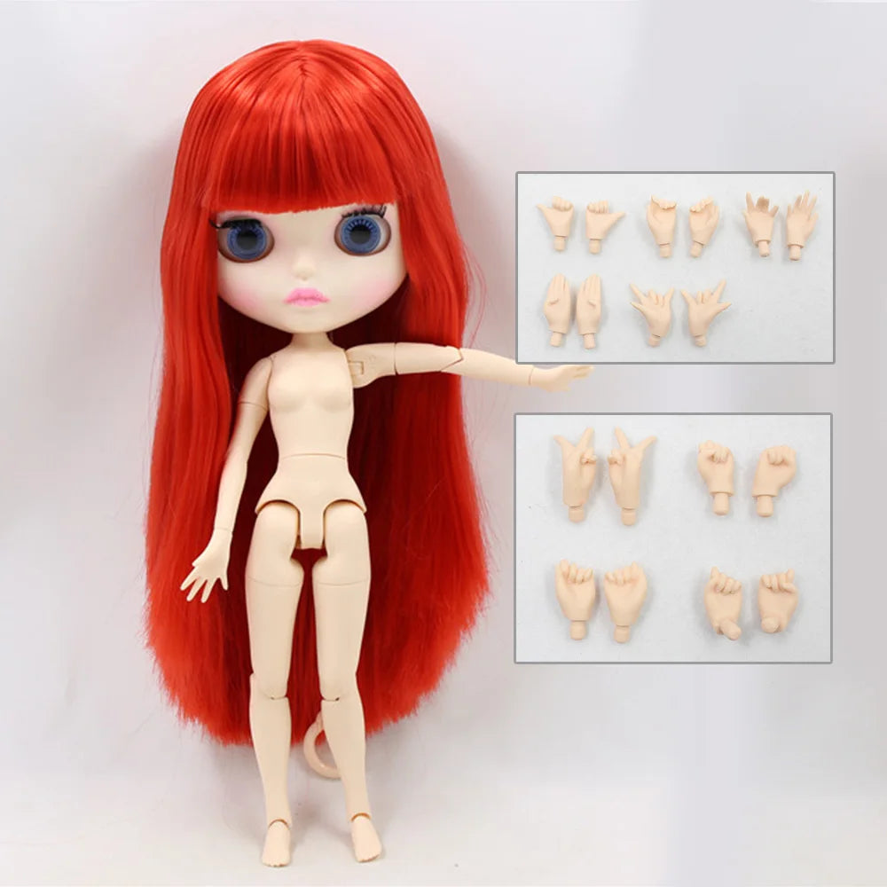 ICY DBS Blythe Doll 1/6 BJD Joint Body White Skin 30cm Custom Random Eyes