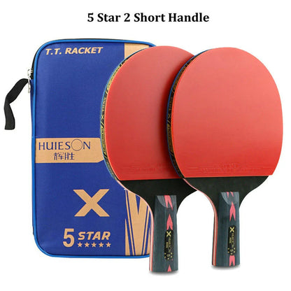 Huieson 5/6 Star Table Tennis Racket Carbon Offensive Ping Pong Racket Paddle with Cover Bag-EXPROTAS