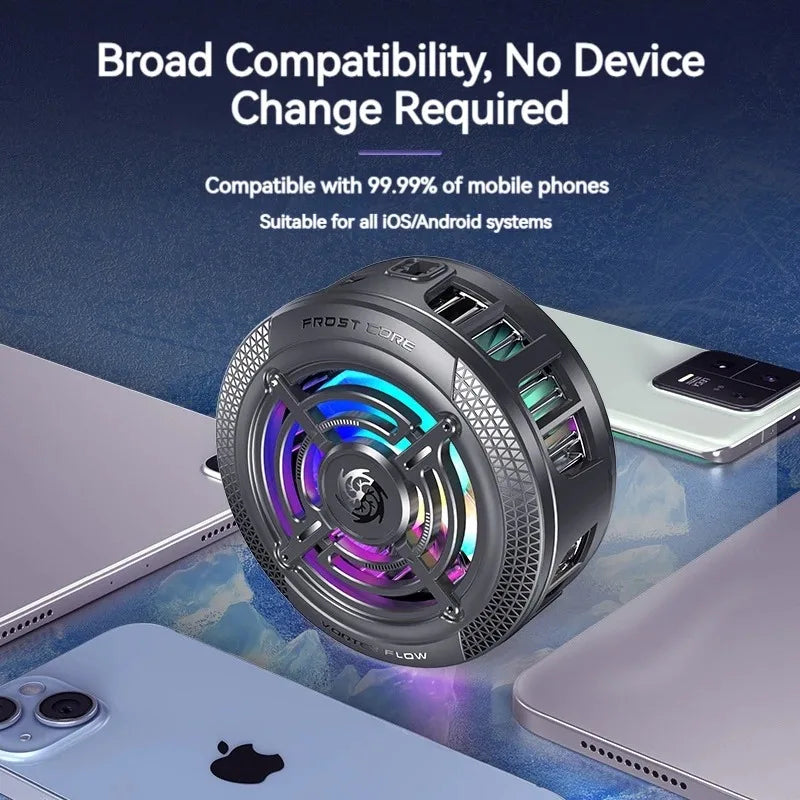 Portable Magnetic Clip Phone Cooler Cooling Fan for iPhone 17 Samsung S25