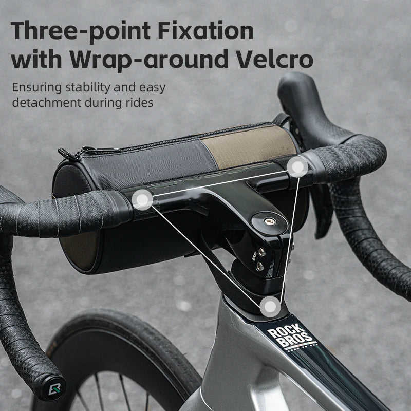 ROCKBROS Reflective Handlebar Bag 1.7L Portable Bike Front Storage Shoulder Bag Accessories