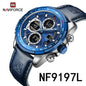 NAVIFORCE Top Military Quartz Watches for Men Luxury Sports Chronograph Watch Waterproof Clock Leather LED Digital WristWatch-EXPROTAS
