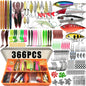 366Pcs Tackle Box Fishing Lure Set for Trout Pike Bass Pro Gear