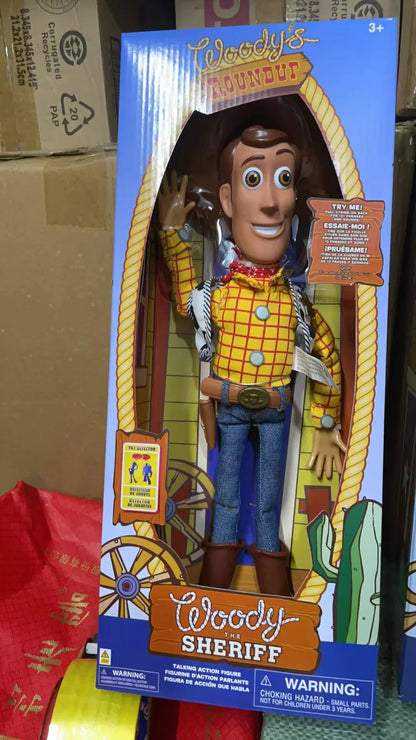 Disney Toy Story 4 Anime Figure Talking Woody Buzz Jessie Rex Action Figures Model Decoration Collection christmas Toy Gifts-EXPROTAS