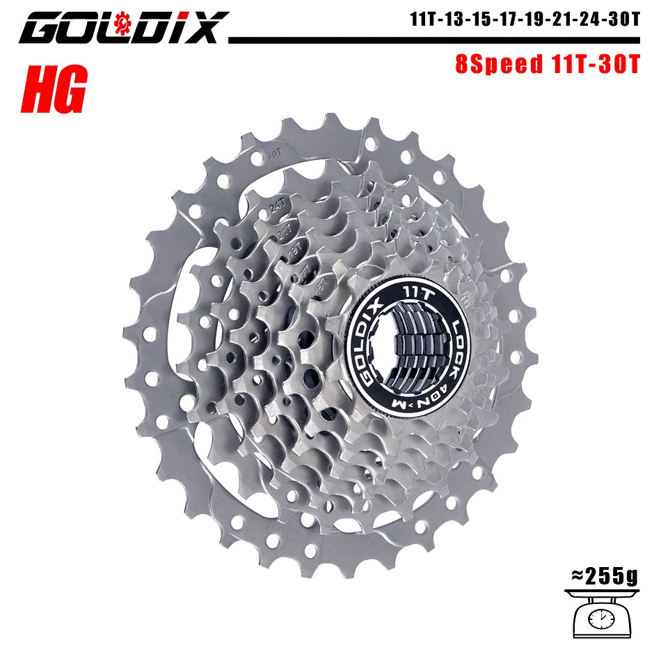 GOLDIX 8–12 Speed Cassette 11-25T 11-28T 11-32T 11-34T 11-36T Compatible Shimano SRAM - EXPROTAS