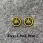 3D Yamaha Logo Decal Sticker Gold White Blue Red Tank Helmet Emblem