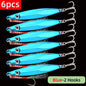 6pcs Long Casting Metal Jig, Sea Fishing Lure, Electroplated Hard Bait, Fishing Accessories Jigging Lure For Saltwater 10g-80g