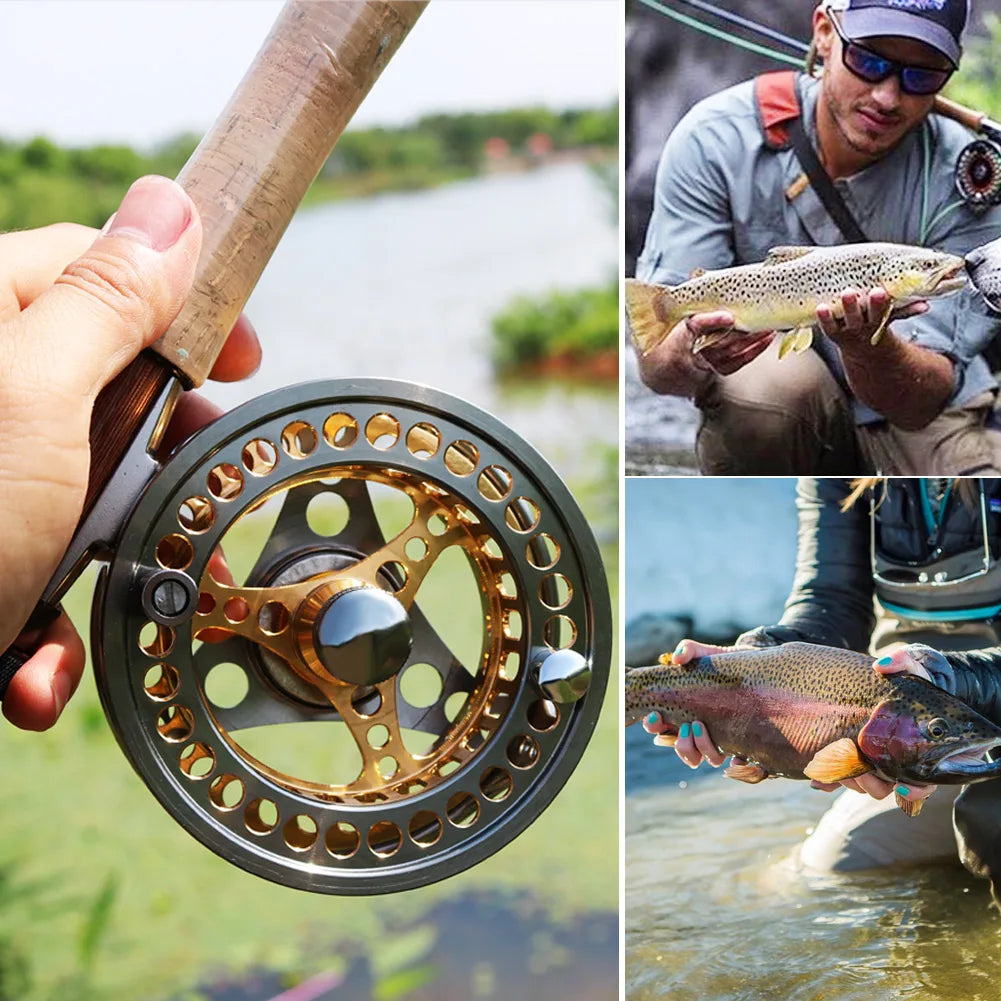Fly Fishing Reel Large Arbor 2+1BB CNC Aluminium Body Spool Sougayilang