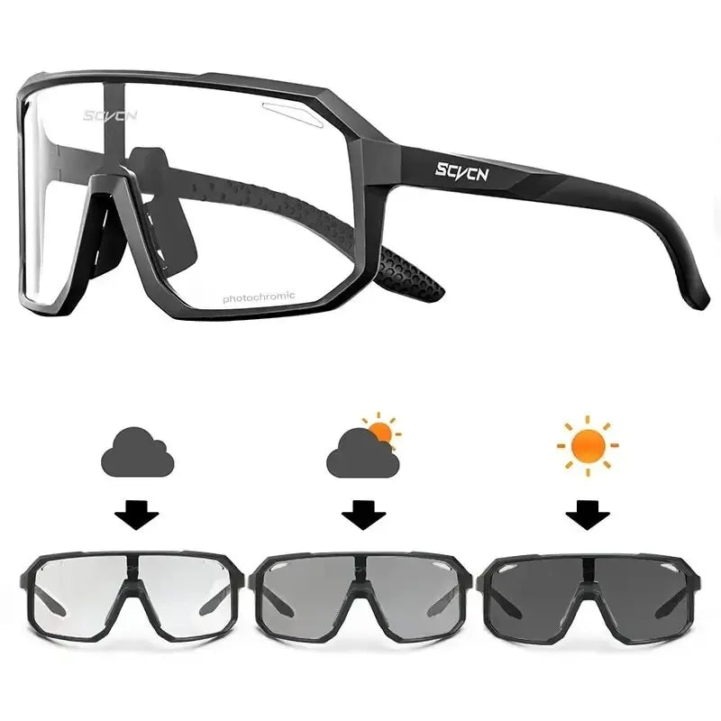 Bicycle Riding Sunglasses Photochromic Cycling Glasses Men Women MTB Road