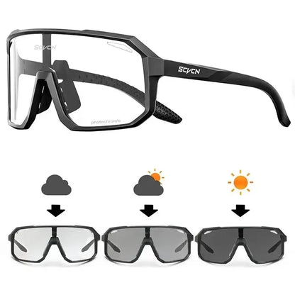 Bicycle Riding Sunglasses Photochromic Cycling Glasses Men Women MTB Road