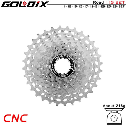 GOLDIX Road Bike Cassette | 11/12 Speed CNC 11–52T Flywheel for SHIMANO HG