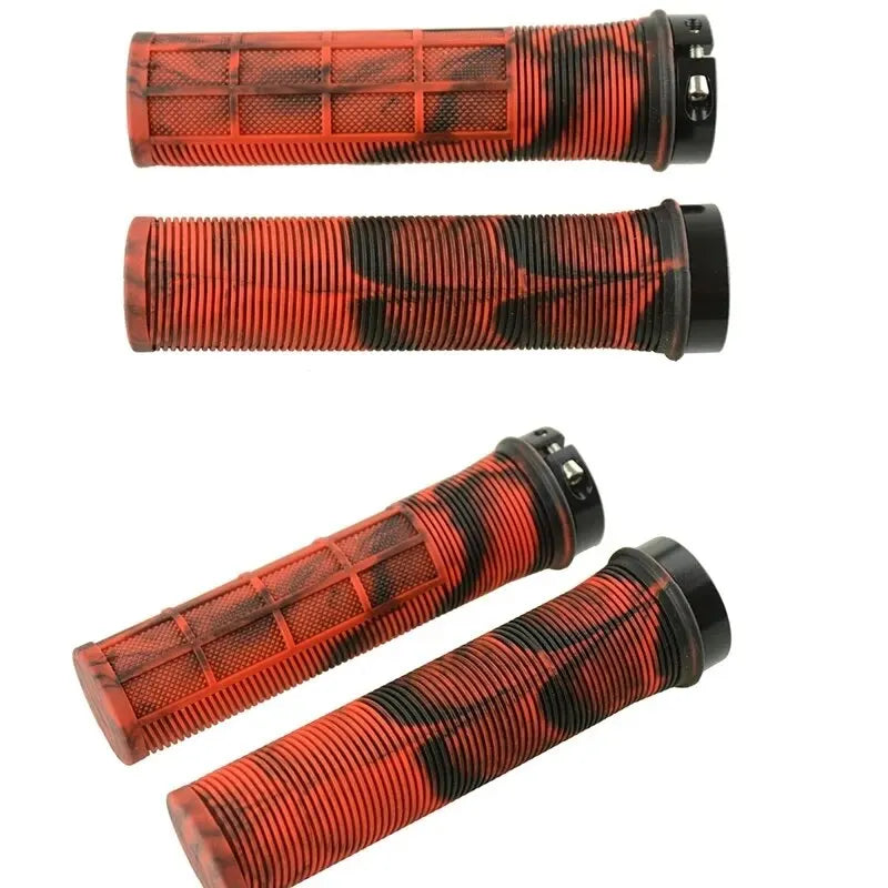 TPR Lock-On Bicycle Handlebar Grips Non-Slip MTB Rubber Grips