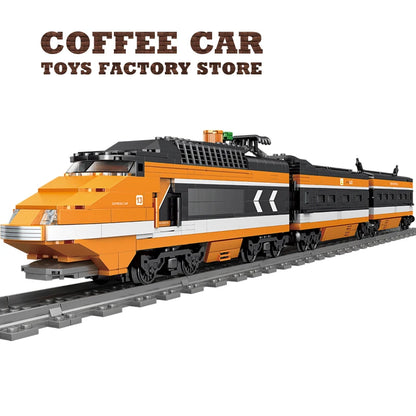 Technical City Power MOC Train Building Blocks 3D Railway Locomotive Model Toy Gift