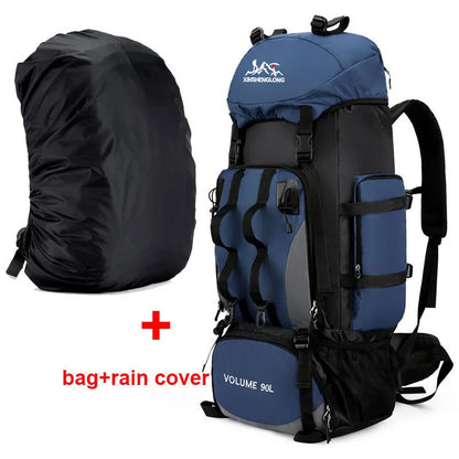 90L Waterproof Hiking Camping Backpack Trekking Bag Rucksack Large Capacity Travel Outdoor Sports Bags Camping Equipment Men-EXPROTAS