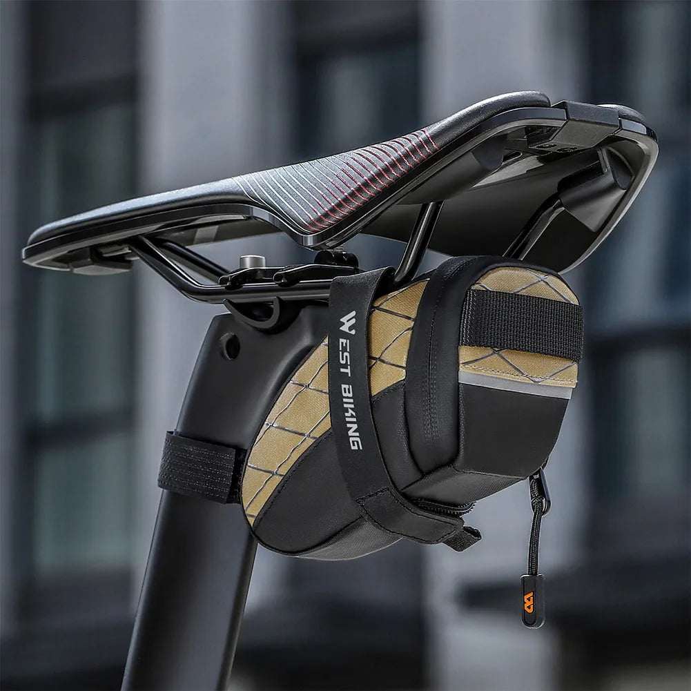Bike Seat Bag Waterproof Bicycle Saddle Bag Under Seat Reflective Bicycle Under Seat Pouch for Mountain MTB Road Foldable Bikes-EXPROTAS