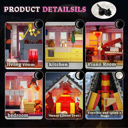 1349 PCS Coralines Building Block Set Pink Palace Model Apartment Ideas Movie Architecture Toy for Boys and Girls Christmas Gift-EXPROTAS
