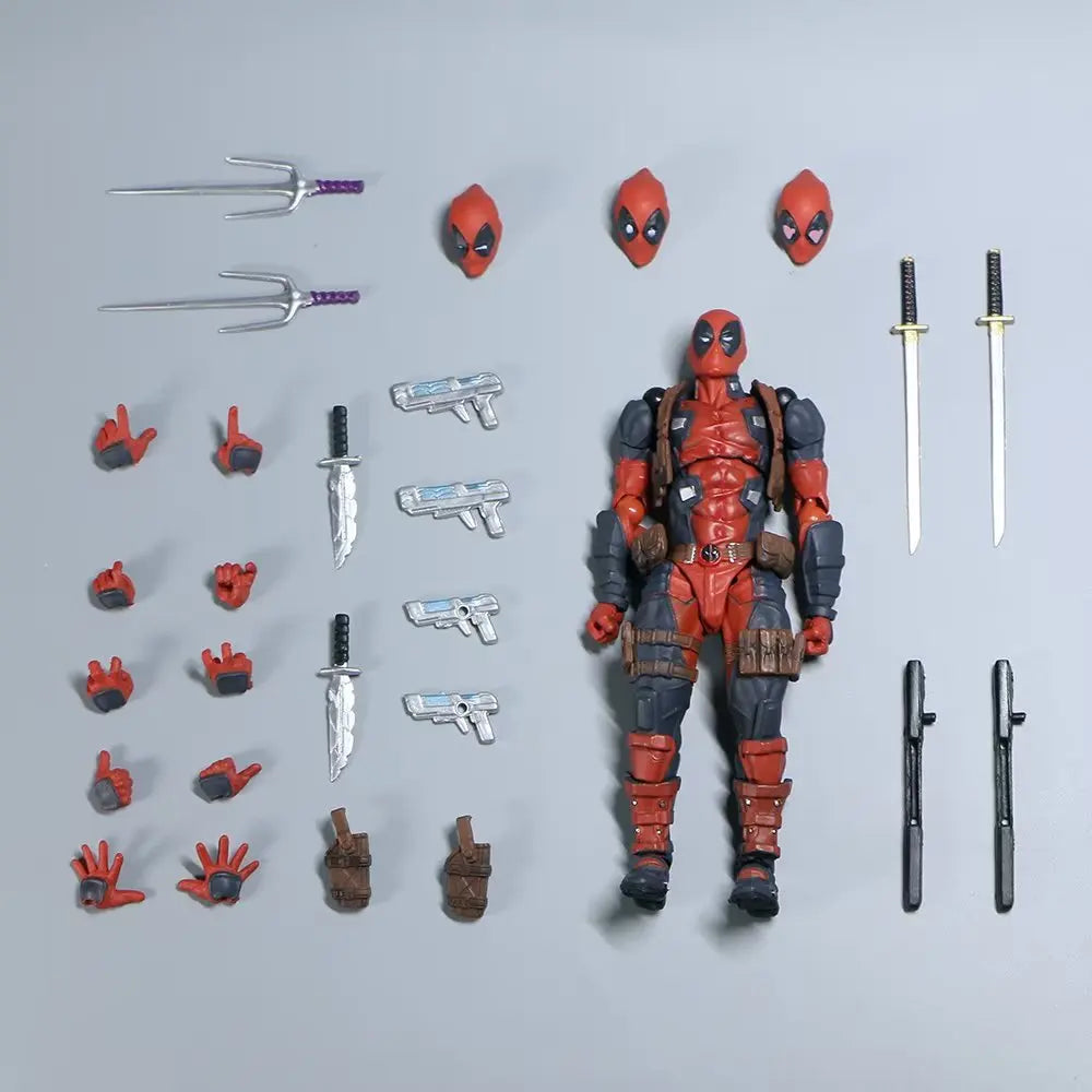AMAZING YAMAGUCHI Deadpool 2.0 Grey Action Figure Mutants Joint Movable KAIYODO Wade SHF Model Movie Toys for Kids Gift-EXPROTAS