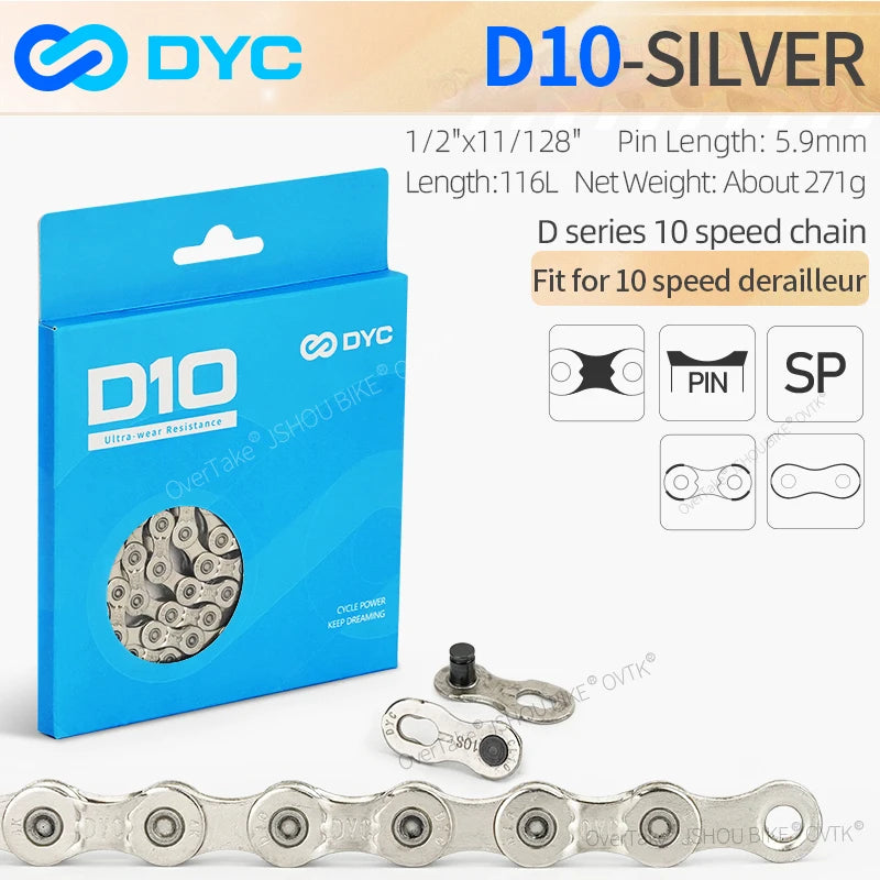 MTB Road Bike Chain DYC 6/7/8/9/10/11/12 Speed Shimano SRAM