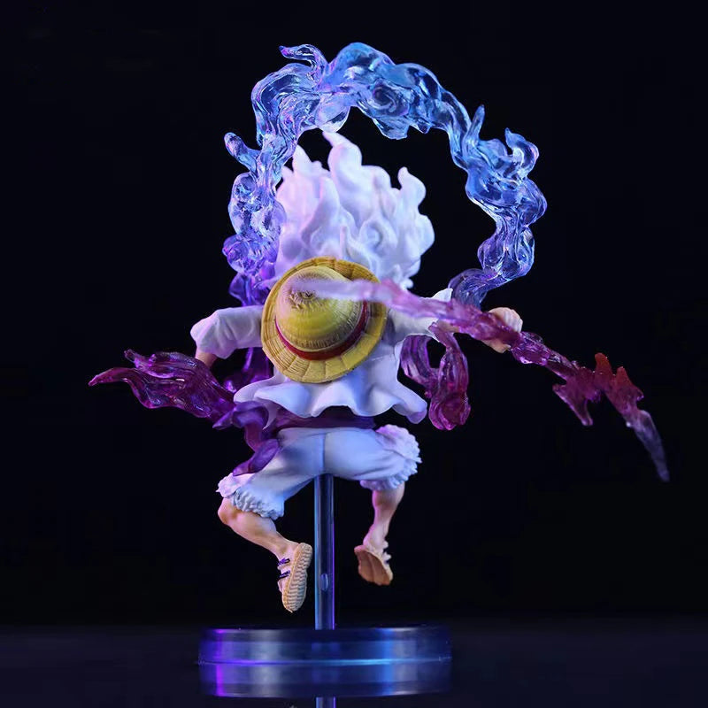 One Piece Luffy Gear 5 Mini Figure 10cm Sun God Nika Collector Model