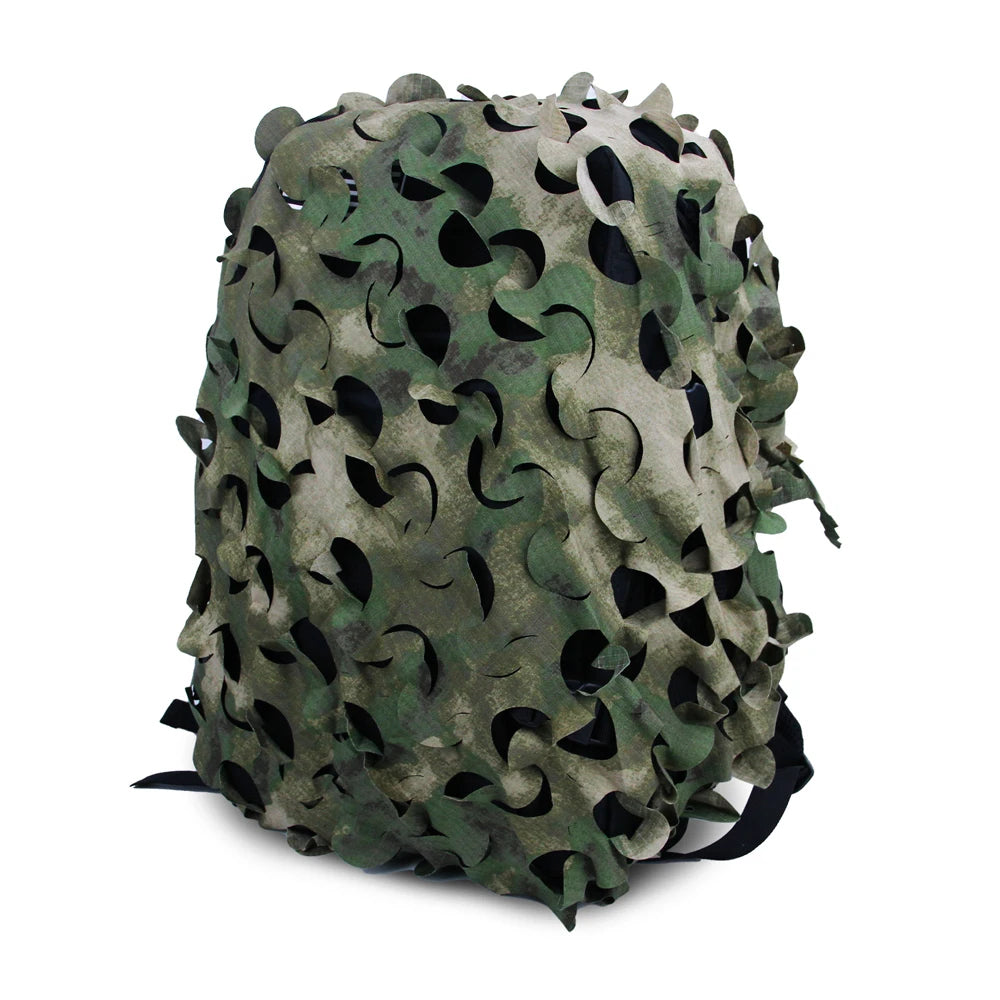 3D Camo Net Helmet Cover Laser Cut Nylon Scrim for Airsoft Paintball Hunting