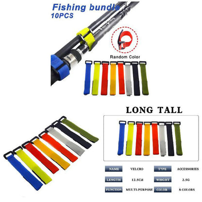 10Pcs Fishing Rod Holder Tie Waterproof Strap for Rope Clips Protective Use