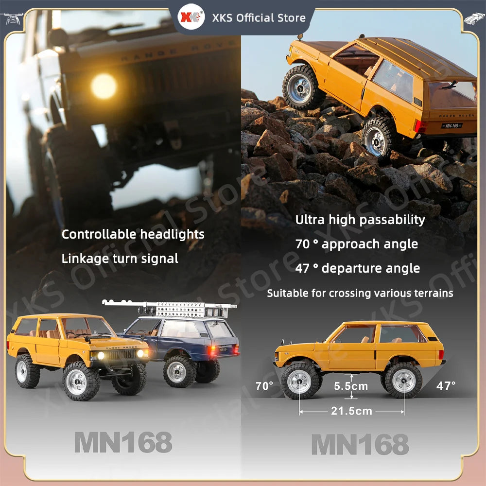 MN168 RC Car 1:12 Full Scale RTR Version MN Model 2.4G 4WD 280 Motor Proportional Off-Road RC Remote Control Car for Boys Gifts-EXPROTAS