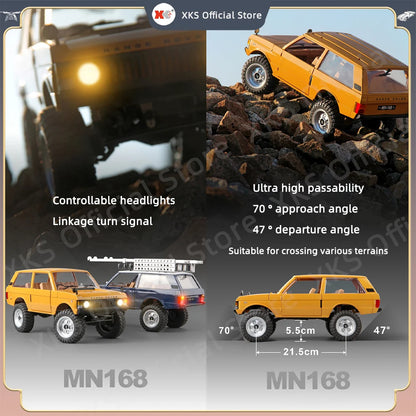 MN168 RC Car 1:12 Full Scale RTR Version MN Model 2.4G 4WD 280 Motor Proportional Off-Road RC Remote Control Car for Boys Gifts-EXPROTAS