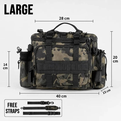 Fishing Tackle Bag Waterproof Shoulder Rod Storage Gear Outdoor 40cm