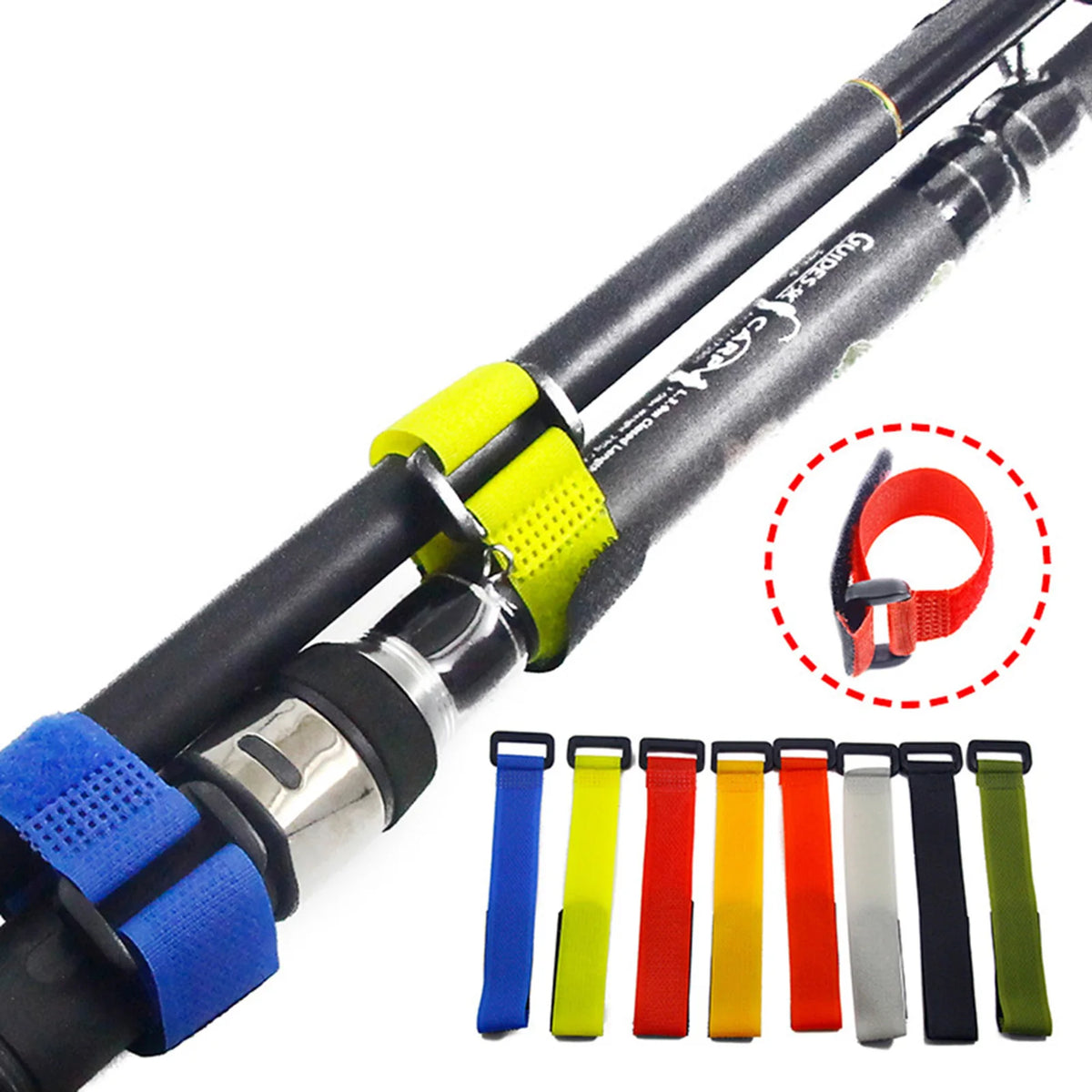 10Pcs Fishing Rod Holder Tie Waterproof Strap for Rope Clips Protective Use