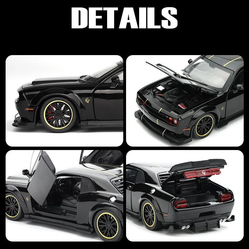 1:32 Dodge Challenger SRT Hellcat Redeye Diecast Alloy V8 Model Car
