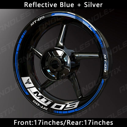 Reflective Motorcycle Wheel Sticker Hub Decal Rim Stripe Tape for YAMAHA MT-09