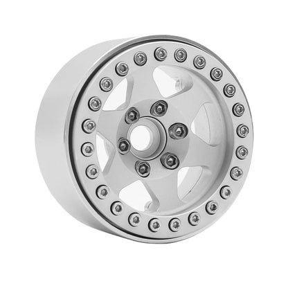 1.9" Metal 6-Spoke Beadlock Wheel Rim for 1/10 RC Crawler TRX4 SCX10 Capra D90 - EXPROTAS
