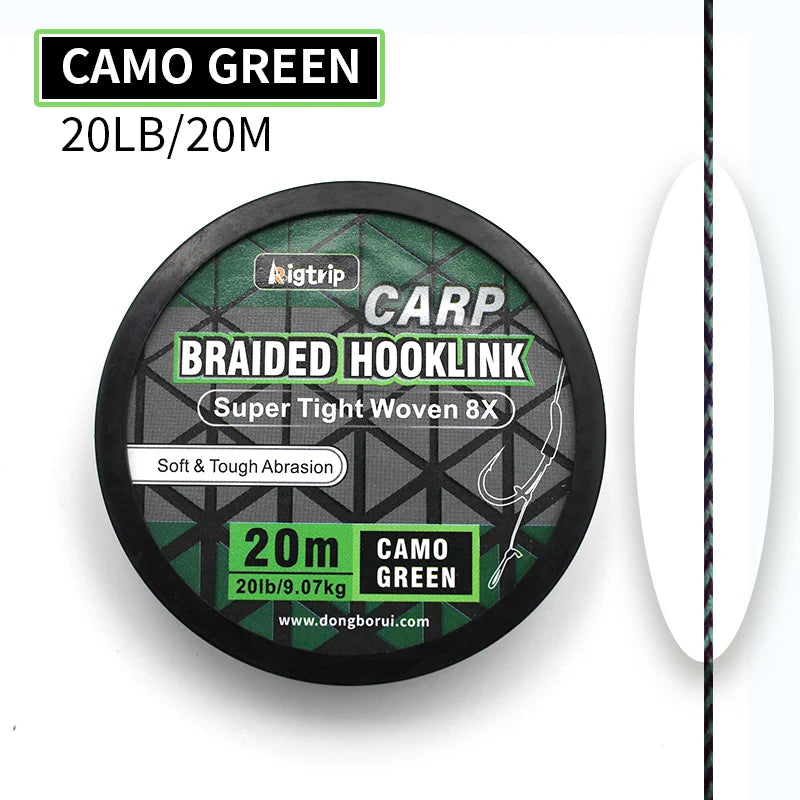 Carp Soft Braided Hooklink Line Uncoated Braid - EXPROTAS